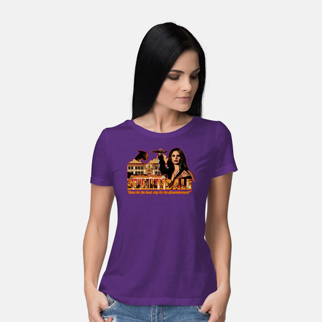 Visit Sunnydale-womens basic tee-goodidearyan