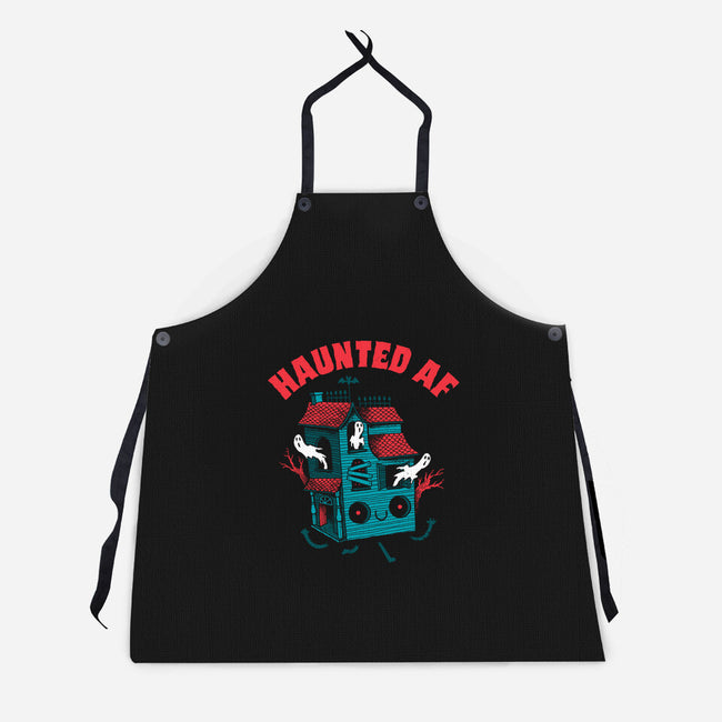 Haunted AF-unisex kitchen apron-DinoMike