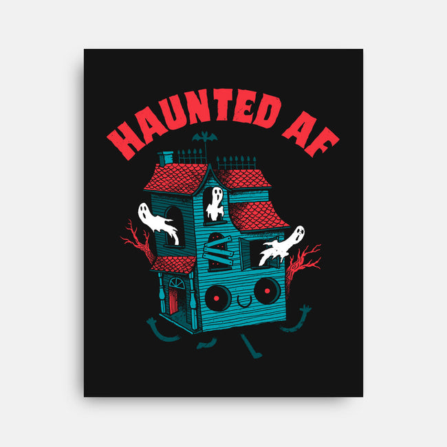 Haunted AF-none stretched canvas-DinoMike