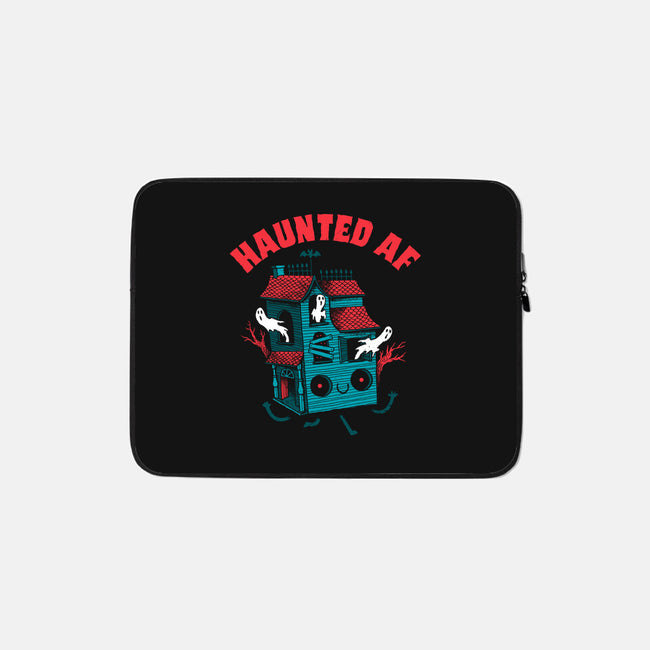 Haunted AF-none zippered laptop sleeve-DinoMike