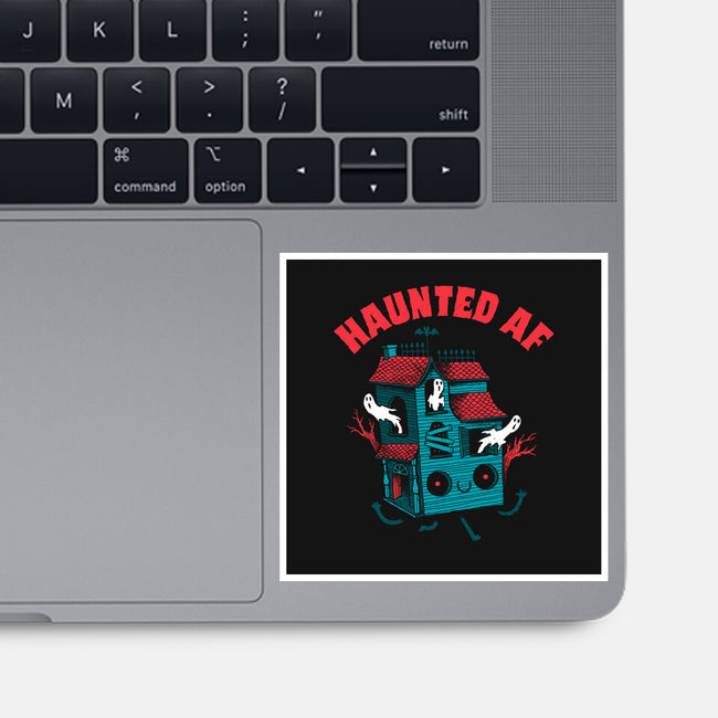 Haunted AF-none glossy sticker-DinoMike