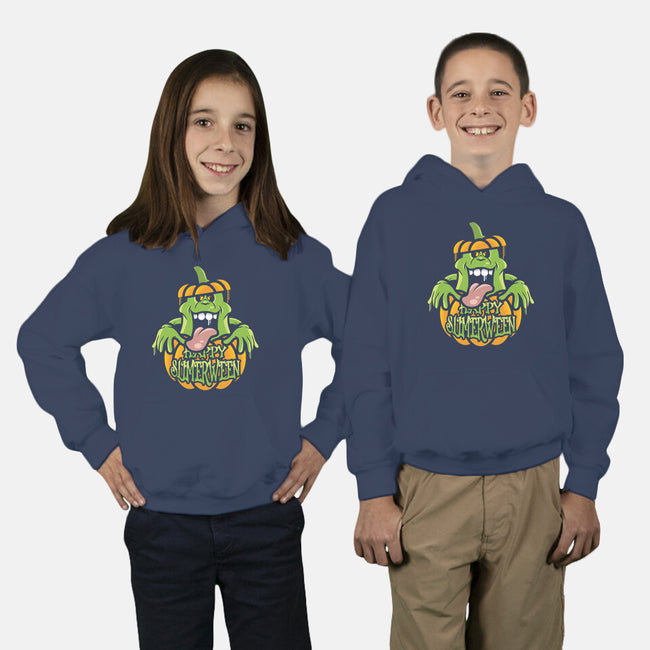 Happy Slimerween-youth pullover sweatshirt-jrberger