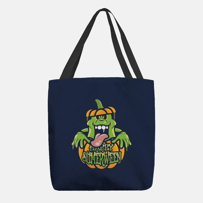 Happy Slimerween-none basic tote-jrberger