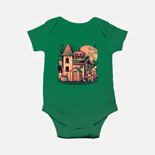 Spooky House-baby basic onesie-eduely