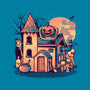 Spooky House-womens fitted tee-eduely
