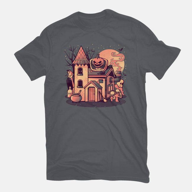 Spooky House-womens fitted tee-eduely