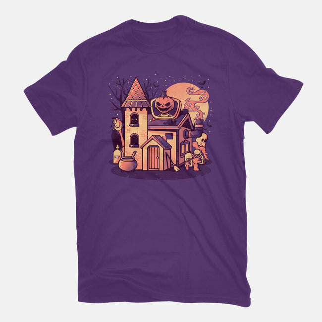 Spooky House-womens fitted tee-eduely