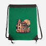 Spooky House-none drawstring bag-eduely
