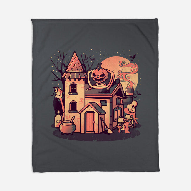 Spooky House-none fleece blanket-eduely