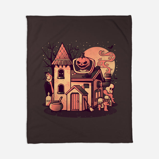 Spooky House-none fleece blanket-eduely