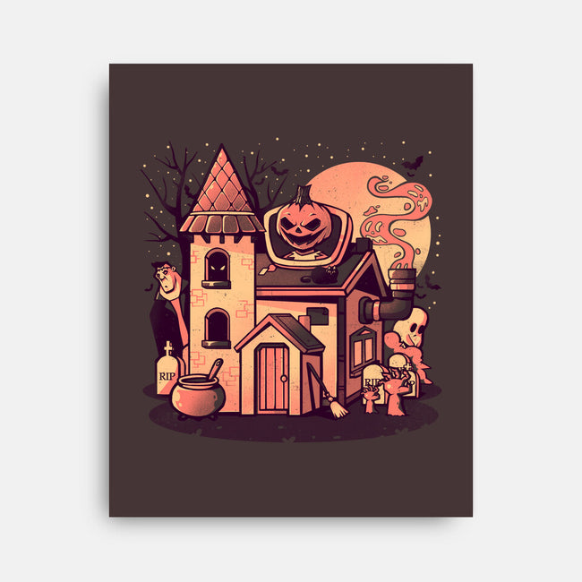 Spooky House-none stretched canvas-eduely