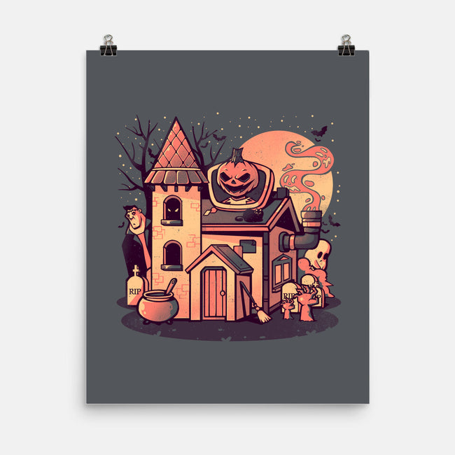 Spooky House-none matte poster-eduely