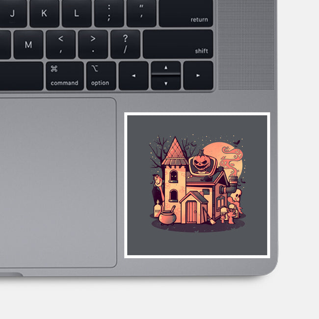 Spooky House-none glossy sticker-eduely