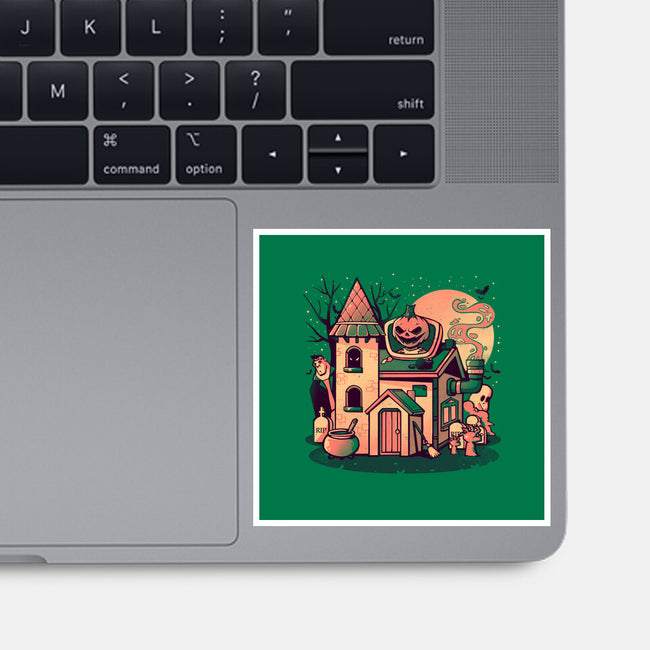 Spooky House-none glossy sticker-eduely