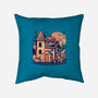 Spooky House-none removable cover w insert throw pillow-eduely