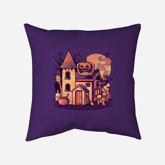 Spooky House-none removable cover throw pillow-eduely