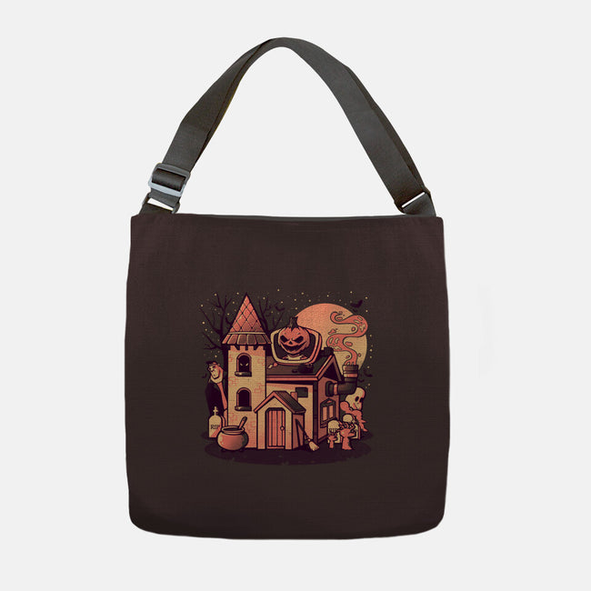 Spooky House-none adjustable tote-eduely