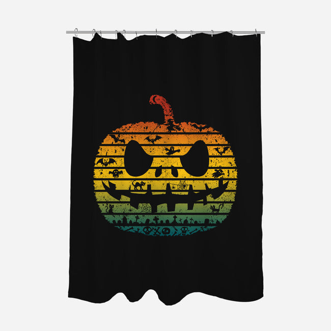 Retro Halloween-none polyester shower curtain-NMdesign
