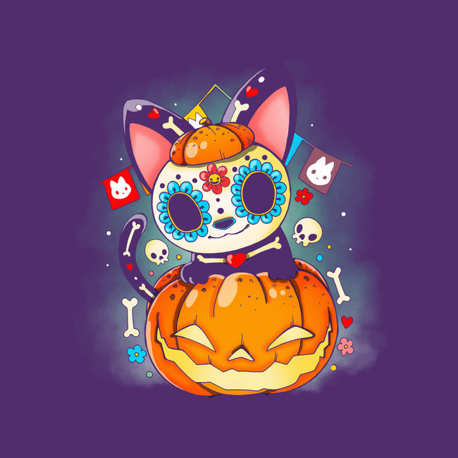 Dia De Los Meows-womens basic tee-Vallina84