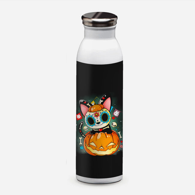 Dia De Los Meows-none water bottle drinkware-Vallina84