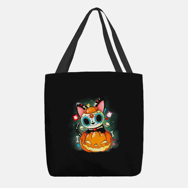 Dia De Los Meows-none basic tote-Vallina84