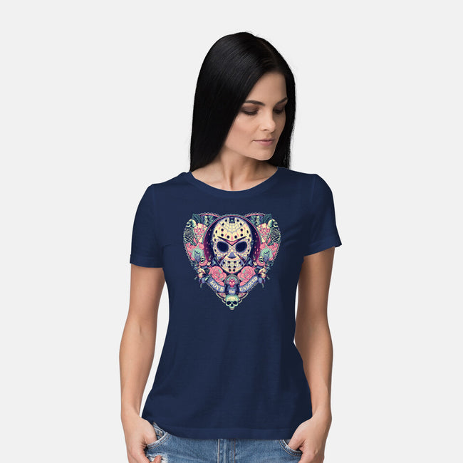 The Lovely Camper-womens basic tee-glitchygorilla