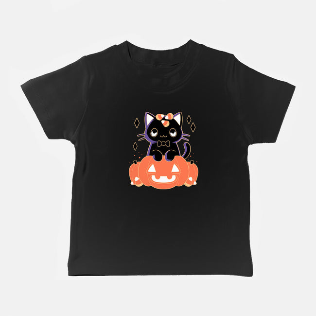 Pumpkin Cat-baby basic tee-xMorfina