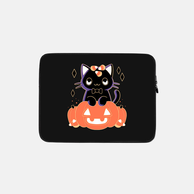 Pumpkin Cat-none zippered laptop sleeve-xMorfina