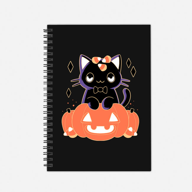 Pumpkin Cat-none dot grid notebook-xMorfina