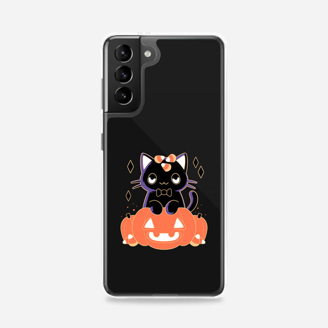 Pumpkin Cat-samsung snap phone case-xMorfina