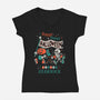 Happy Happy Halloween-womens v-neck tee-Nemons