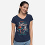 Happy Happy Halloween-womens v-neck tee-Nemons