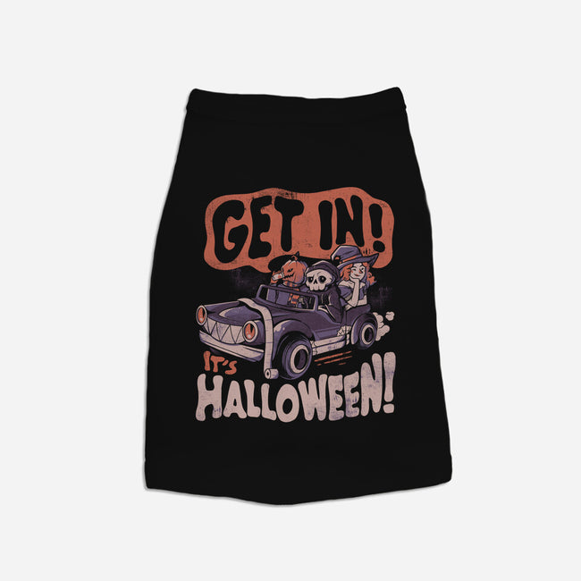 Get In! Its Halloween-cat basic pet tank-eduely
