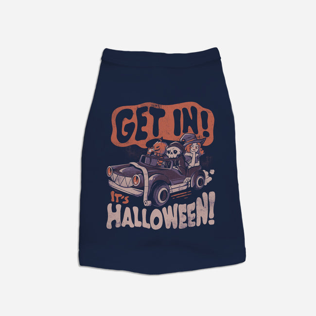 Get In! Its Halloween-cat basic pet tank-eduely