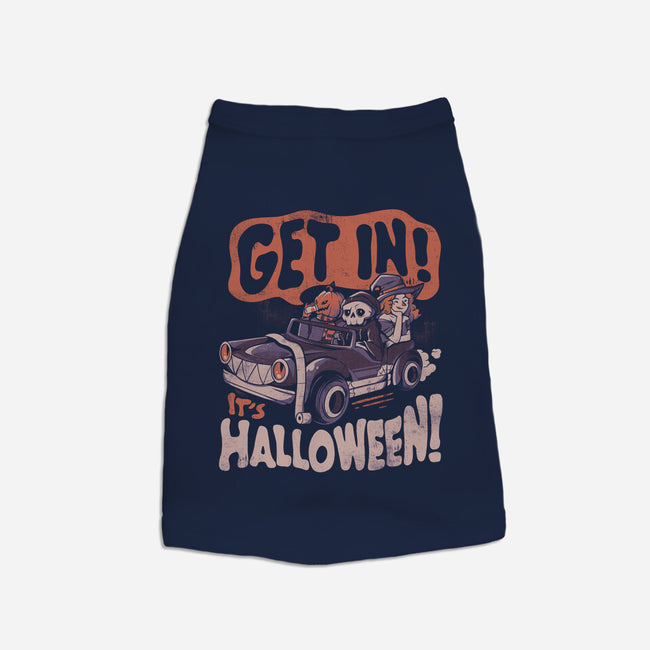 Get In! Its Halloween-dog basic pet tank-eduely