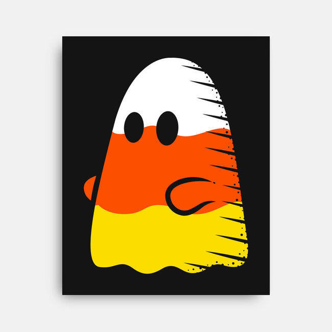 Candy Corn Ghost-none stretched canvas-krisren28