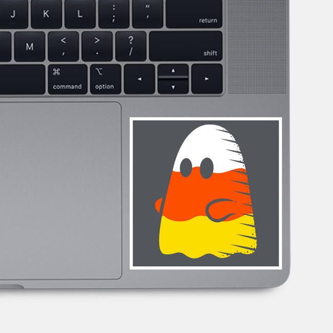 Candy Corn Ghost-none glossy sticker-krisren28