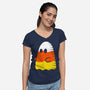 Candy Corn Ghost-womens v-neck tee-krisren28