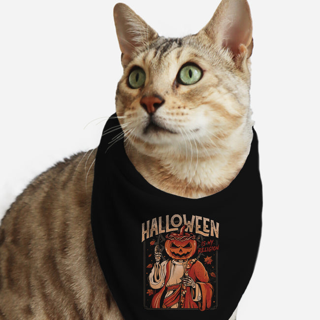 Halloween Is My Religion-cat bandana pet collar-eduely