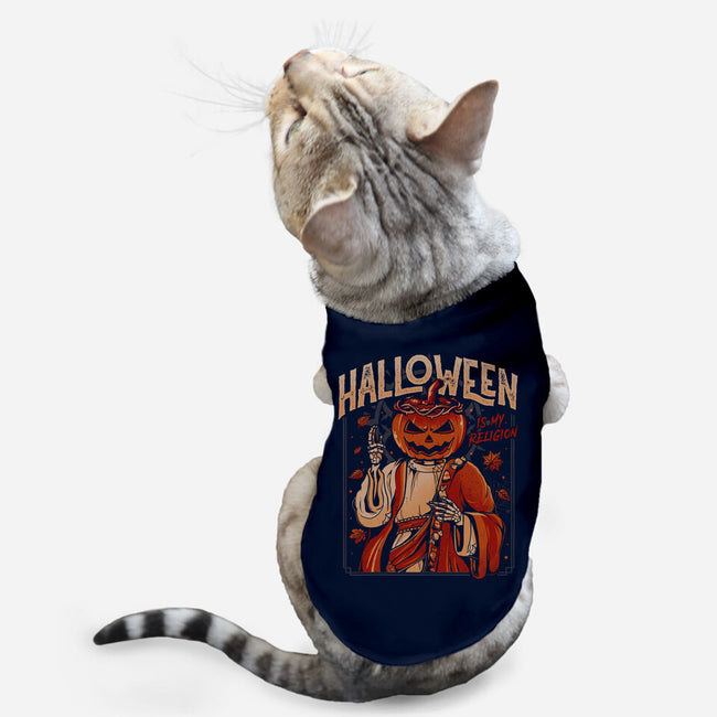 Halloween Is My Religion-cat basic pet tank-eduely