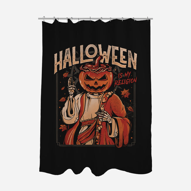 Halloween Is My Religion-none polyester shower curtain-eduely