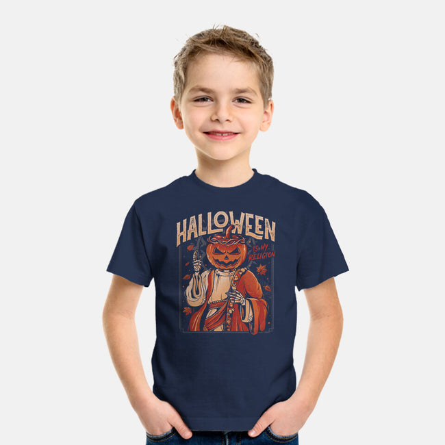 Halloween Is My Religion-youth basic tee-eduely