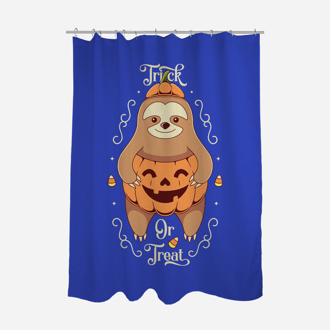 Sloth Trick Or Treat-none polyester shower curtain-Alundrart