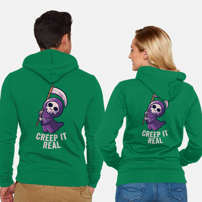 Creep It Real-unisex zip-up sweatshirt-eduely