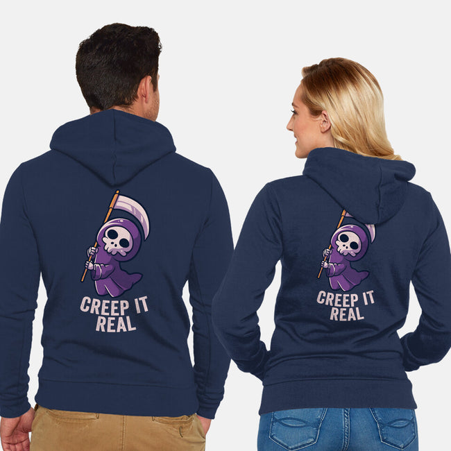 Creep It Real-unisex zip-up sweatshirt-eduely