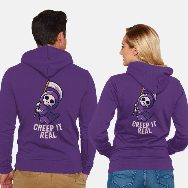 Creep It Real-unisex zip-up sweatshirt-eduely