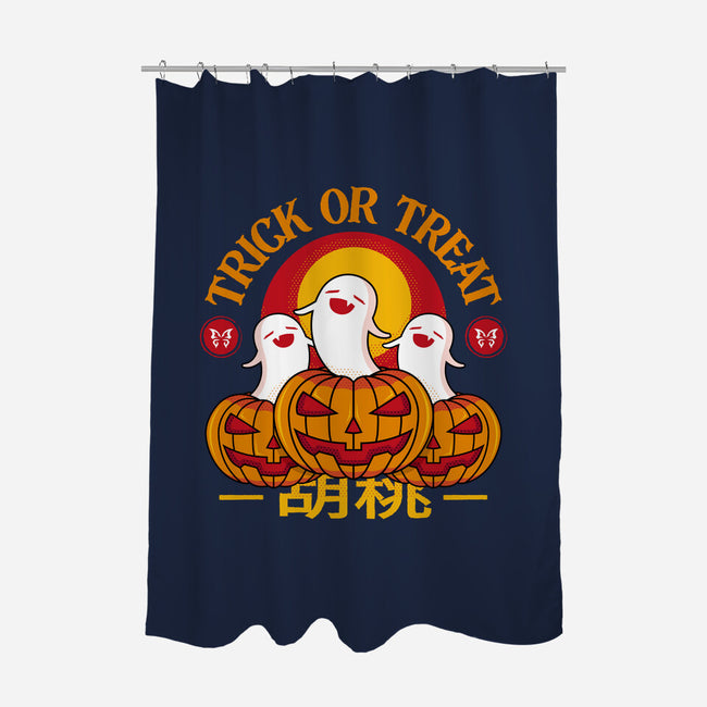 Hu Tao Ghost Halloween-none polyester shower curtain-Logozaste