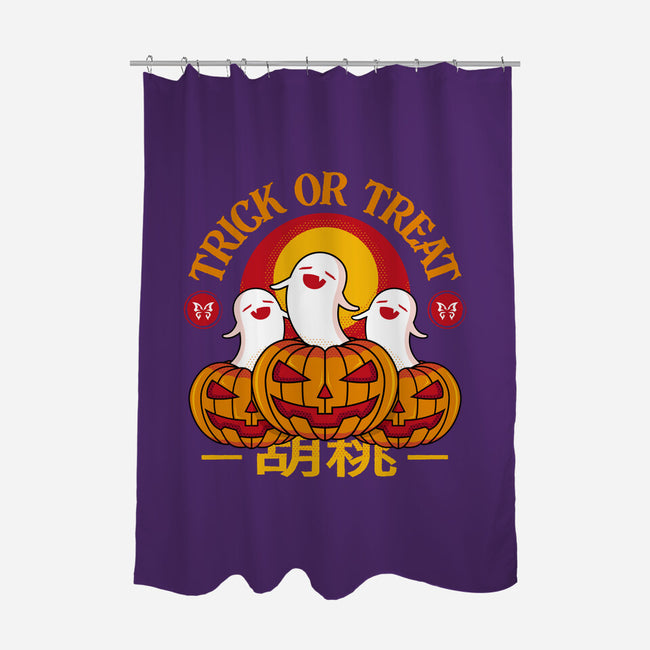 Hu Tao Ghost Halloween-none polyester shower curtain-Logozaste