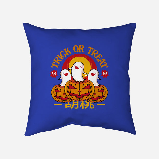 Hu Tao Ghost Halloween-none removable cover throw pillow-Logozaste