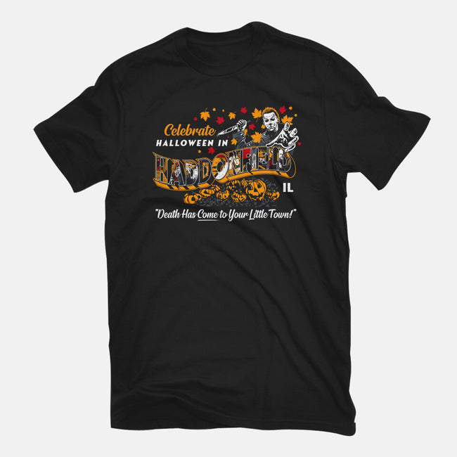Celebrate Halloween In Haddonfield-womens fitted tee-goodidearyan